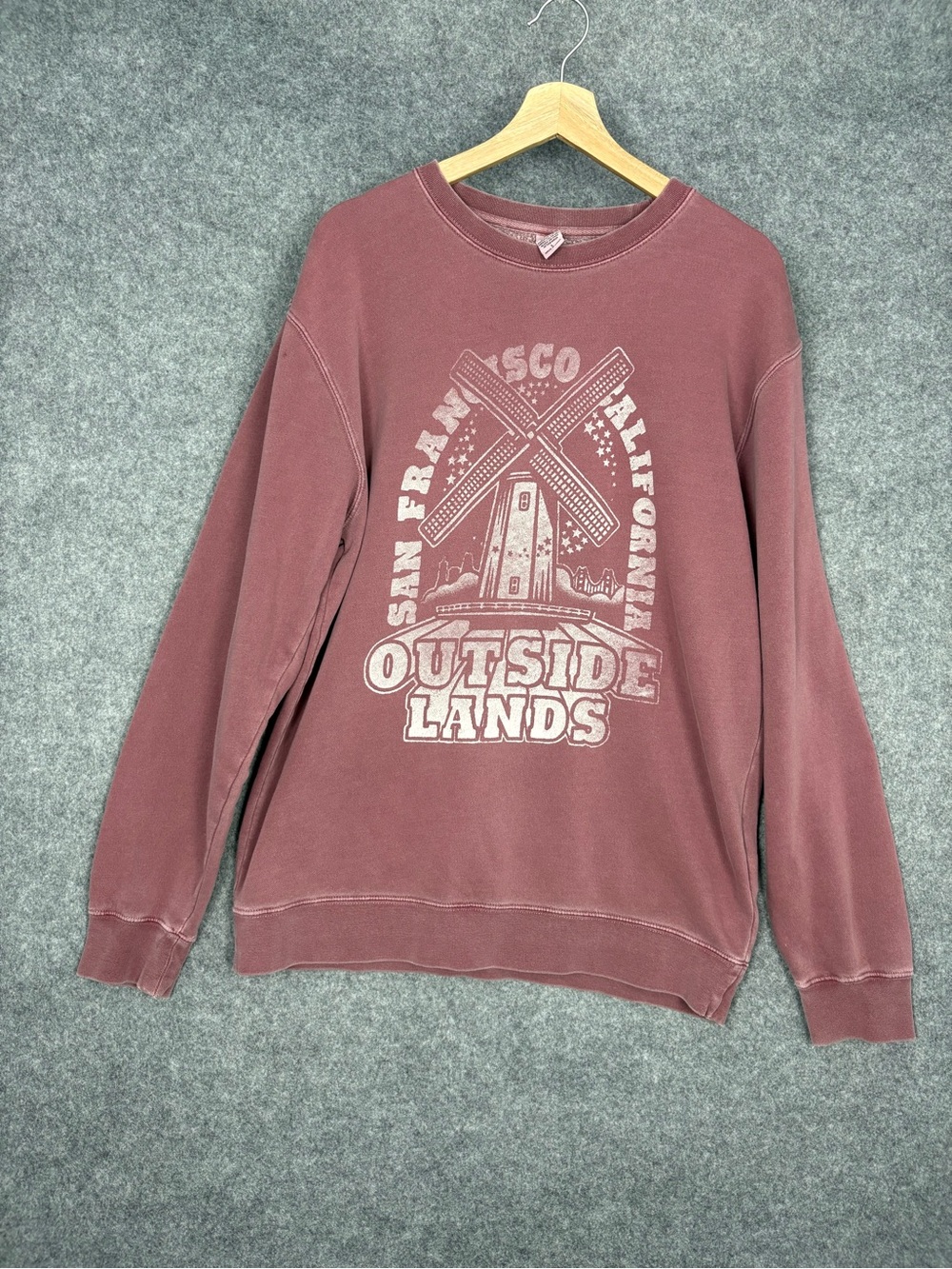 San Francisco California Outside Lands Graphic Crewneck Sweatshirt L